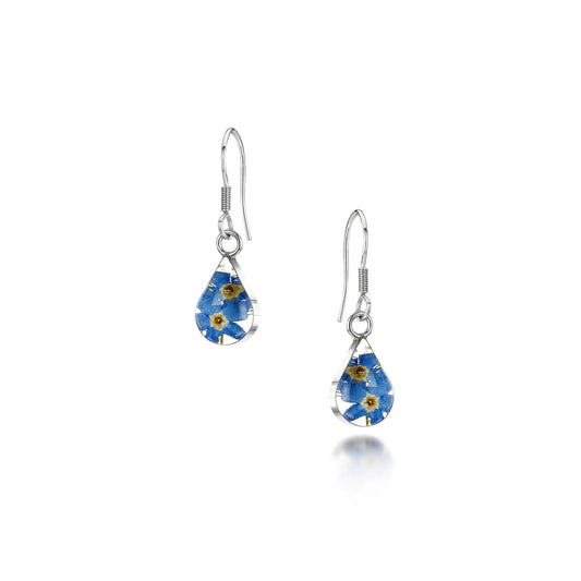 Forget-Me-Not Earrings Dangle Drop - Teardrop