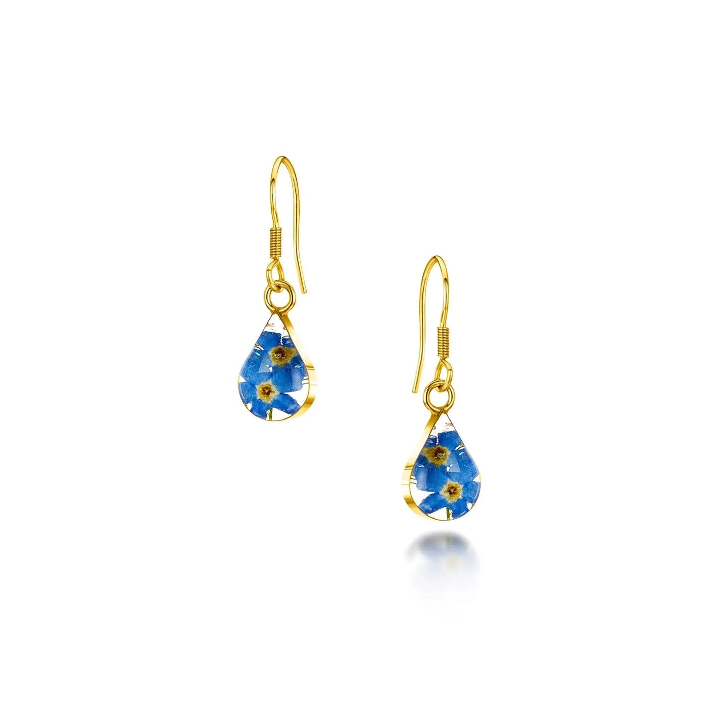 Forget-Me-Not Earrings Dangle Drop - Teardrop