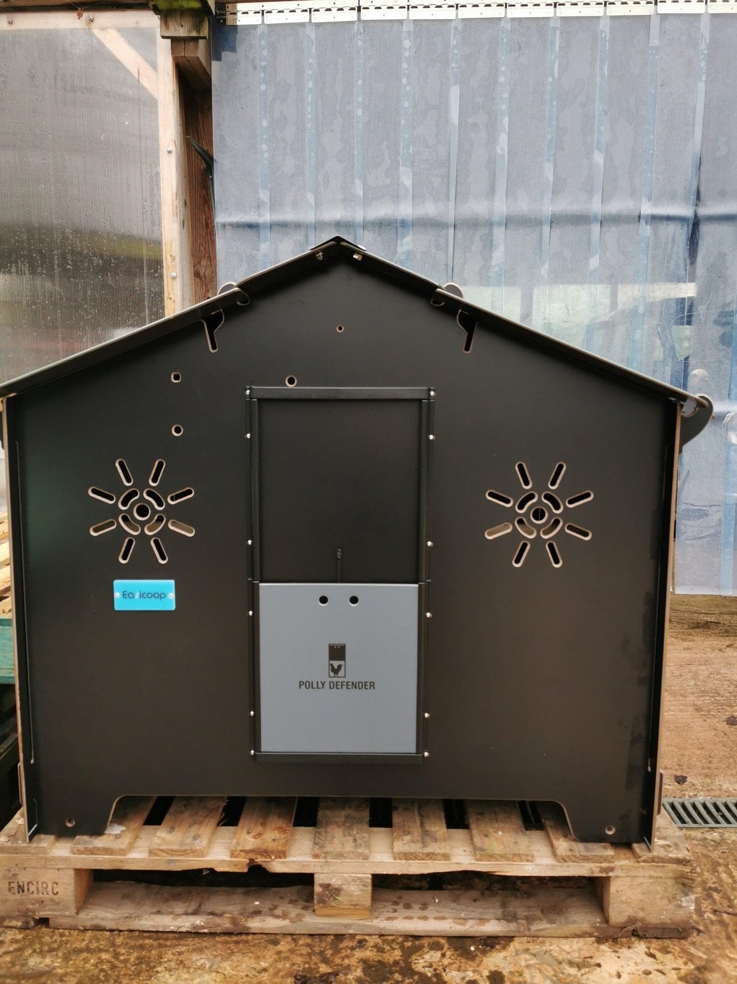 Easicoop Chalet 2XL - HPL Chicken Coop up to 10-15 large Birds (black)
