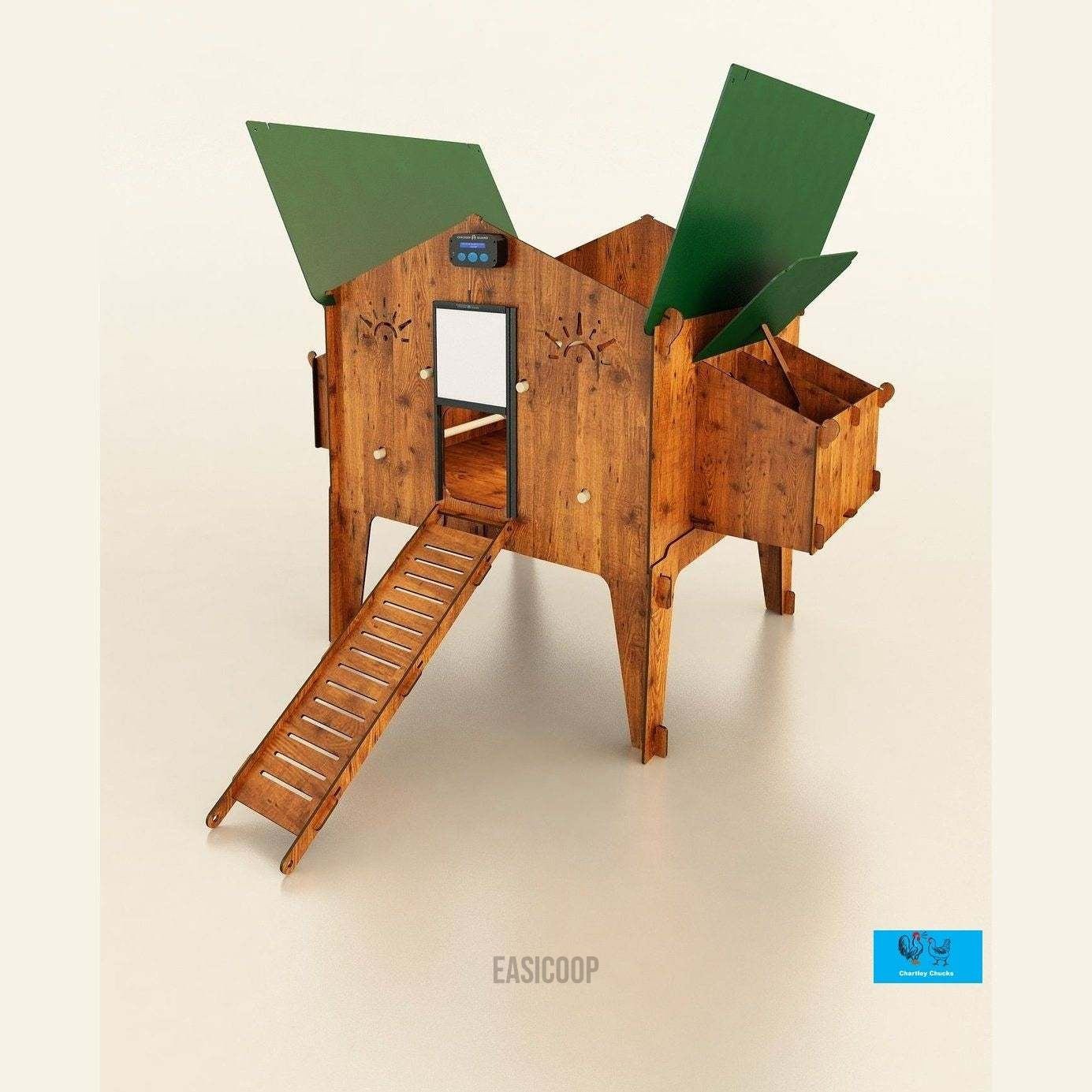 Easicoop Duplex 4XL - HPL Chicken house up to 20 large Birds - on legs