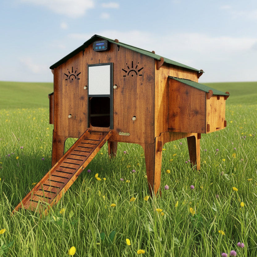 Easicoop Duplex 4XL - HPL Chicken house up to 20 large Birds - on legs