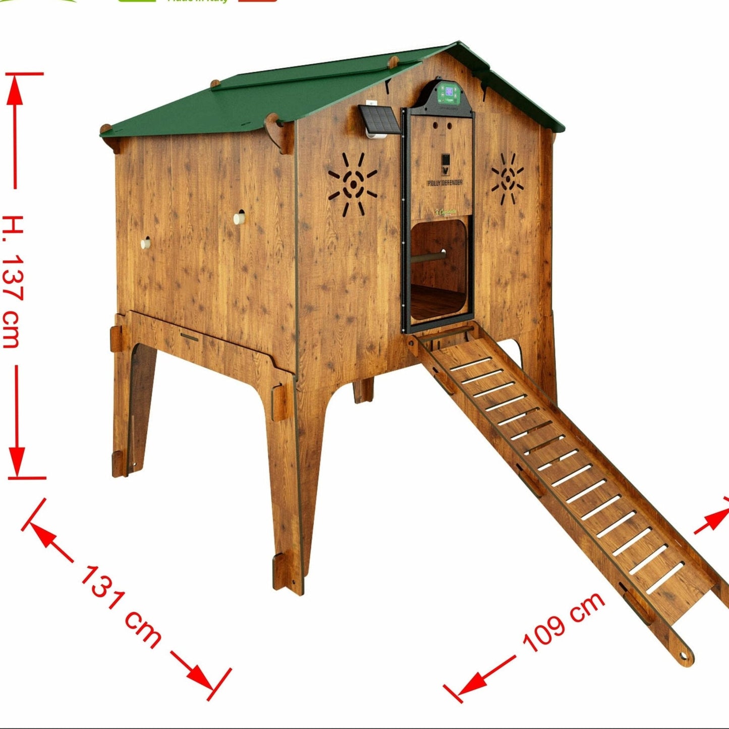 Easicoop Duplex L - HPL Chicken house up to 10 large Birds