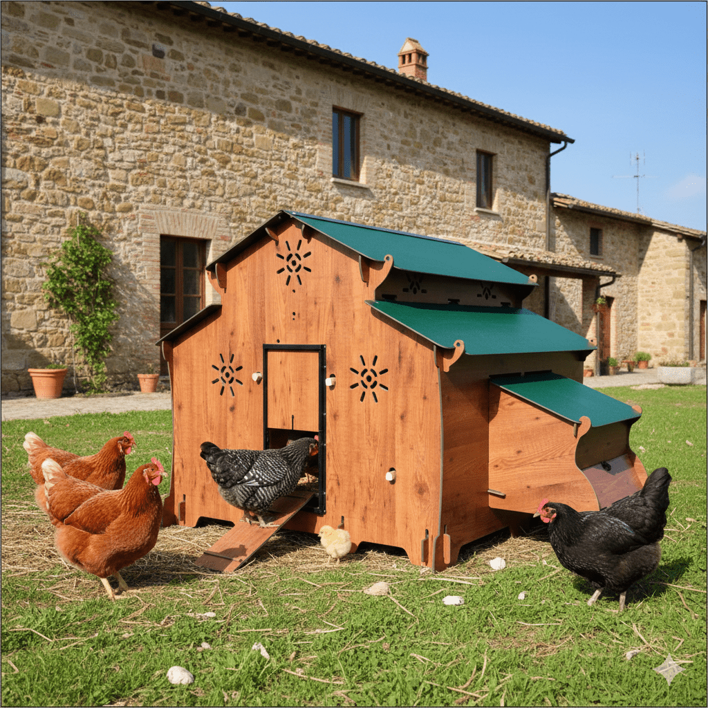 Easicoop Family 5XL - HPL Chicken house up to 28 large Birds