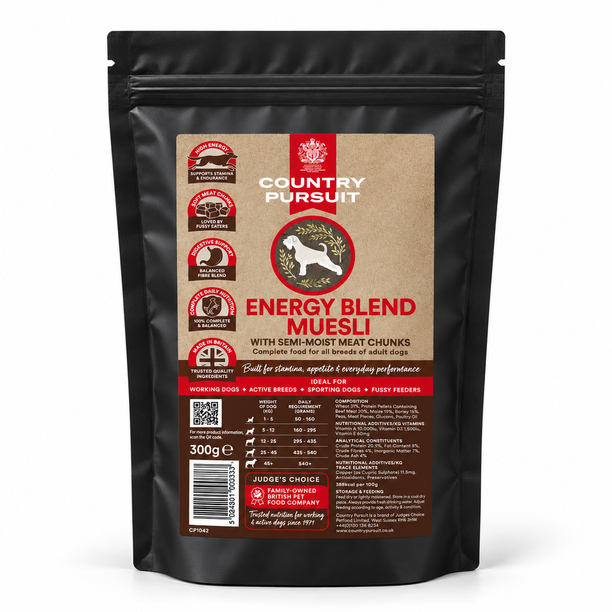Country Pursuit Energy Blend Muesli Complete Adult Semi-Moist Dog Food 300g Sample