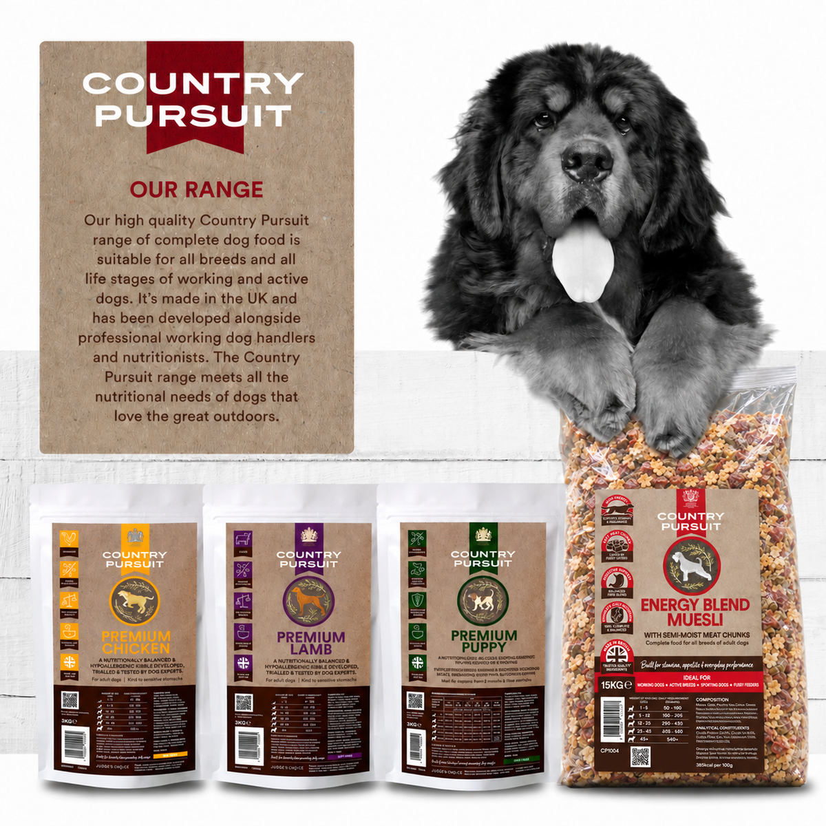 Country Pursuit Energy Blend Muesli Complete Adult Semi-Moist Dog Food 300g Sample