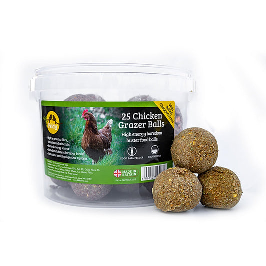 Feldy Chicken Pecking & Grazer Balls X25 - choose your flavour - BOREDOM BUSTER