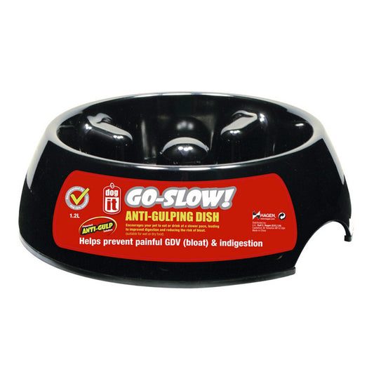 Dogit Anti Gulping Bowl Black - Large
