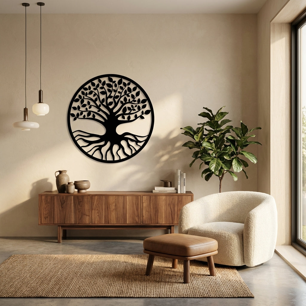 Tree of Life Metal Wall Art – Decorative Nature Wall Sculpture