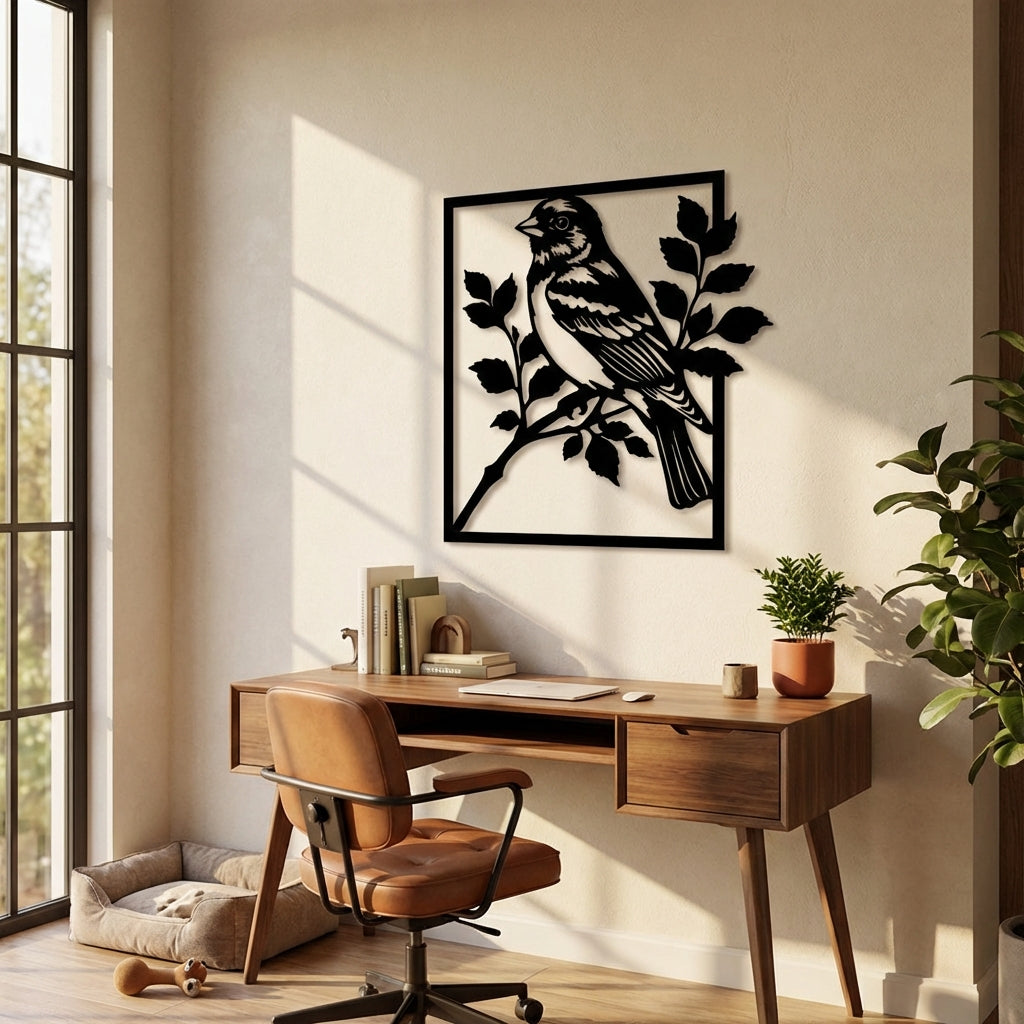 Nature’s Song Bird Metal Wall Art