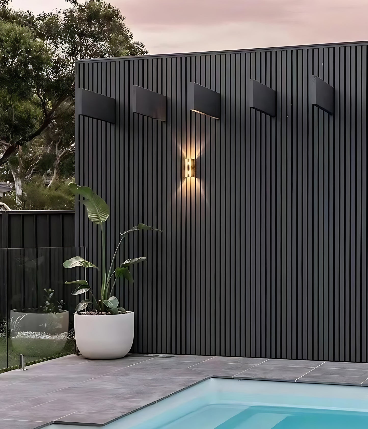 Triton Charcoal - Slatted Composite Cladding Panels - Board Width 219mm (200mm wide coverage) x 26mm