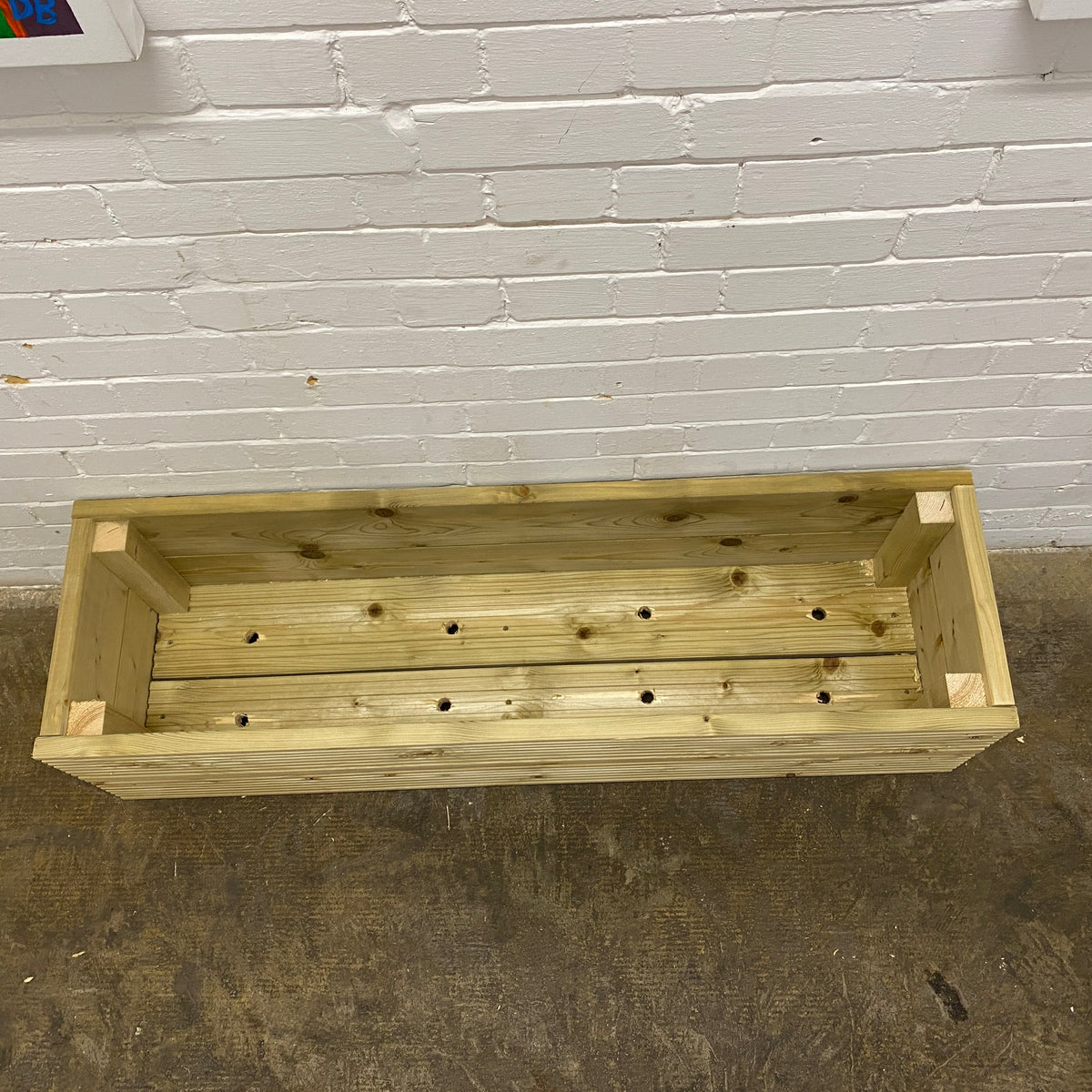 4ft (120 cm) Wooden Decking Planter – 120 × 35 × 33 cm