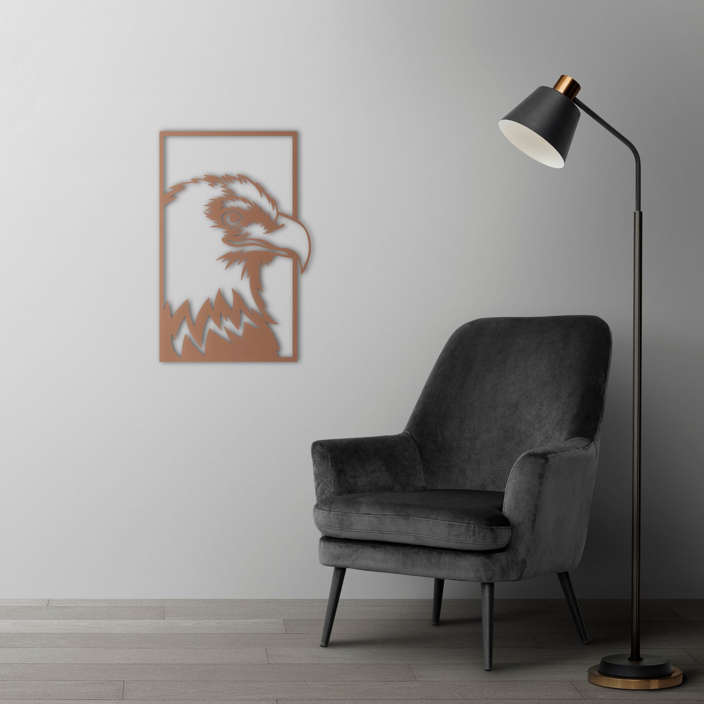 Eagle's Gaze Metal Wall Art | Majestic Bird Wall Sculpture Decor