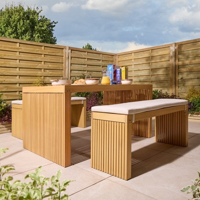 Kyoto 4 Seat Dining Set With Cushions
