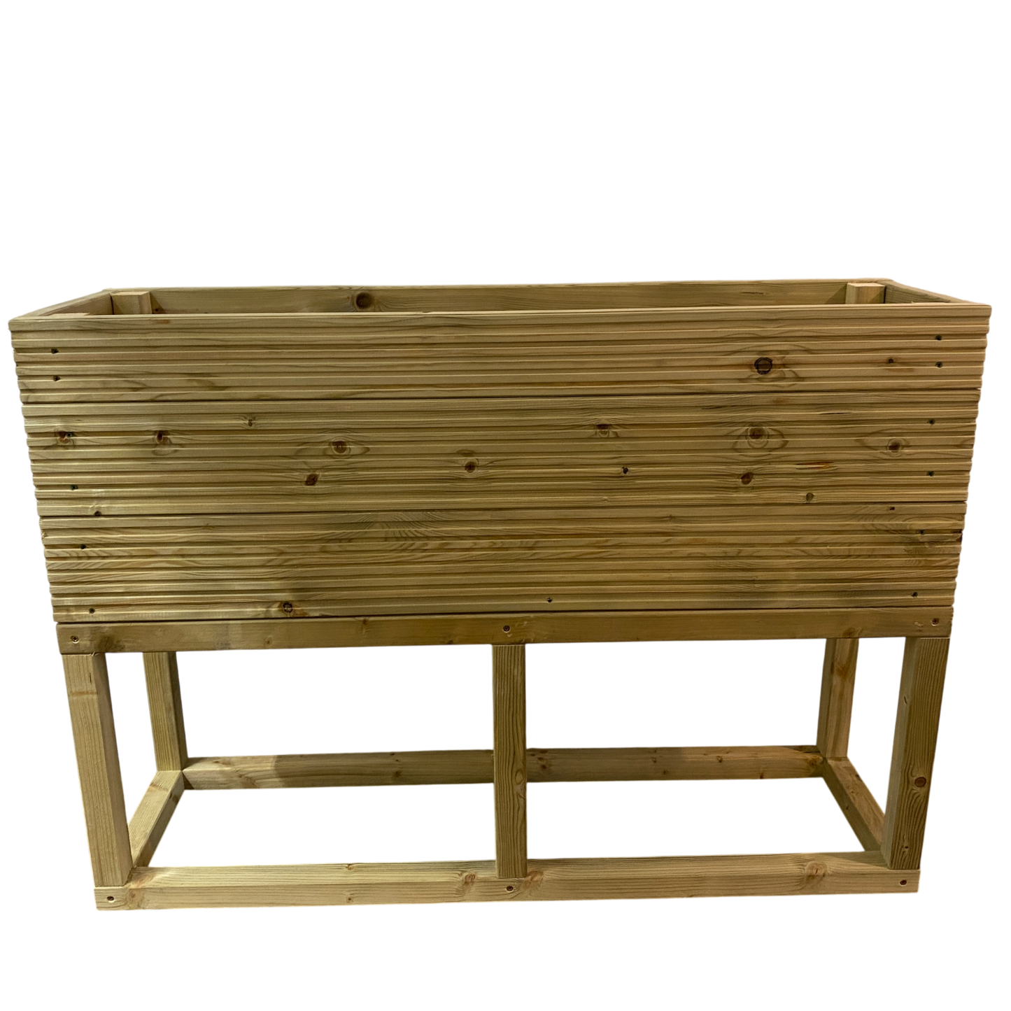 Large Raised 100 cm Wooden Decking Planter – Pressure-Treated Outdoor Garden Planter 100 × 35 × 96 cm