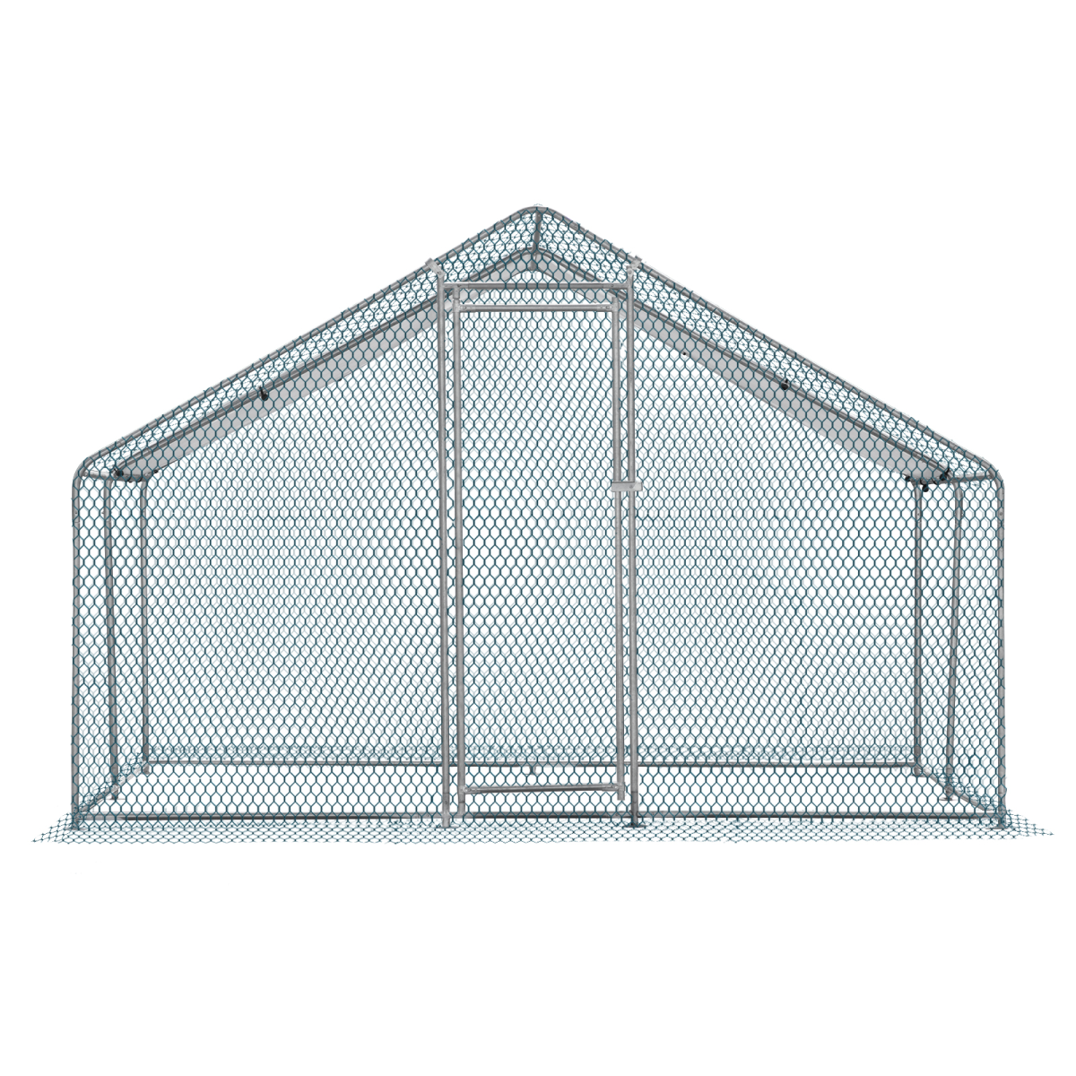 10 x 10 ft Large Metal Chicken Coop, Walk-in Poultry Cage Chicken Hen Run House with Waterproof Cover, Rabbits Cats Dogs Farm Pen for Outdoor Backyard Farm Garden