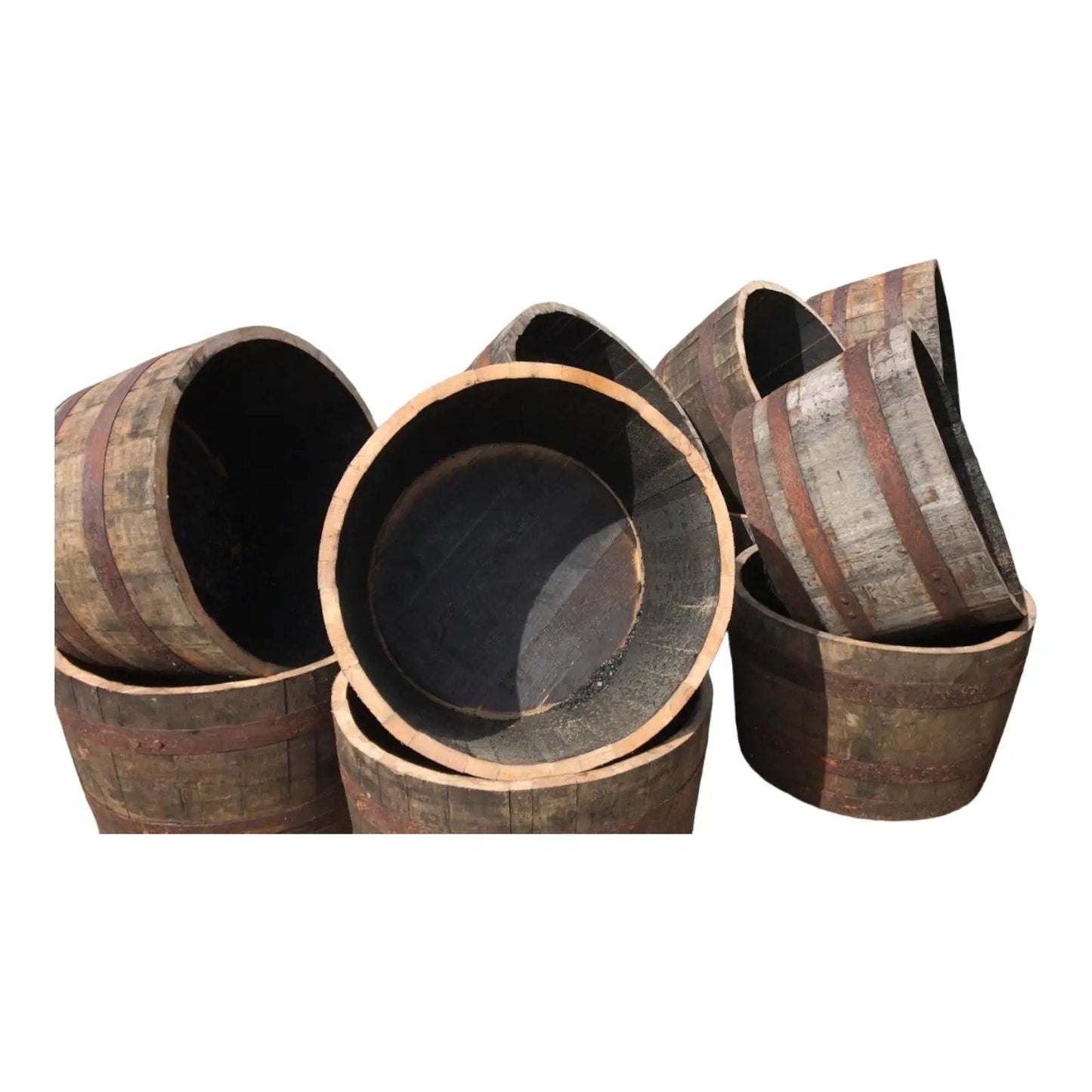 Watertight Half Whisky Barrel Pond – Oak Garden Water Feature Planter