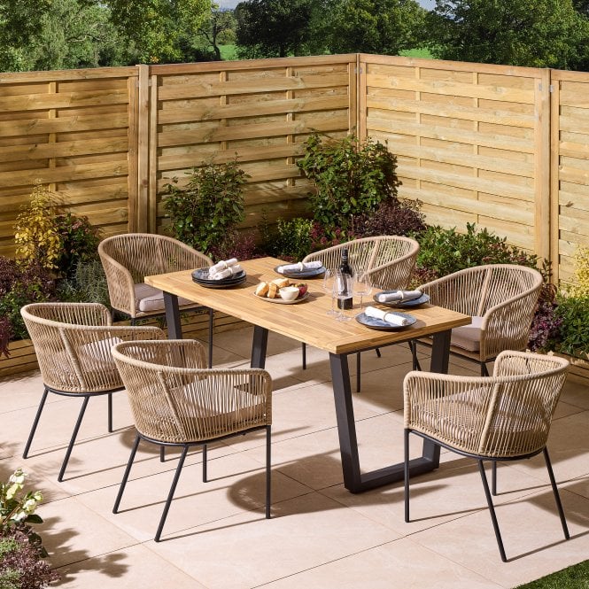 Oslo 6 Seat Dining Set - 160cm Table