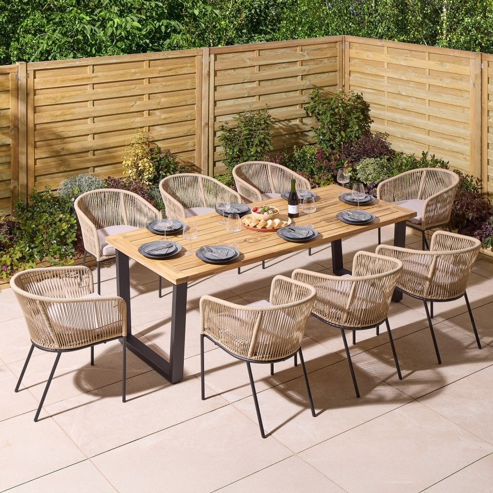 Oslo 8 Seat Dining Set -210cm Table