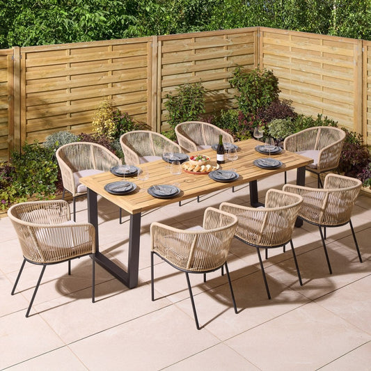 Oslo 8 Seat Dining Set -210cm Table