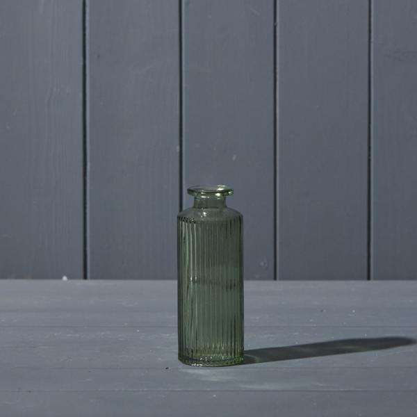 Vintage Green Glass Bottle D5.2 x H13.2cm  Weight-520g