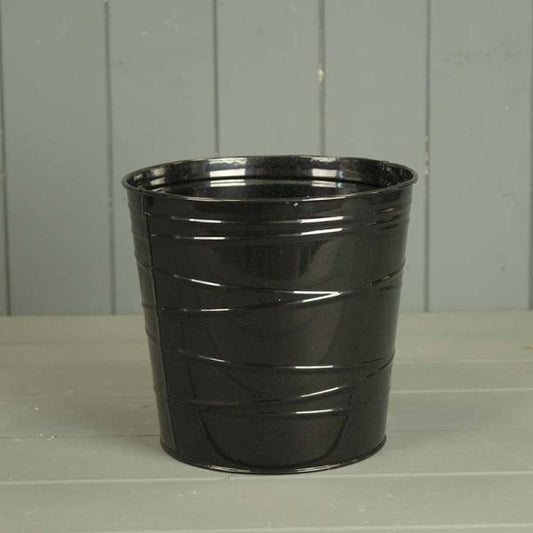 17.5cm Black Zinc Pot  Weight-212g