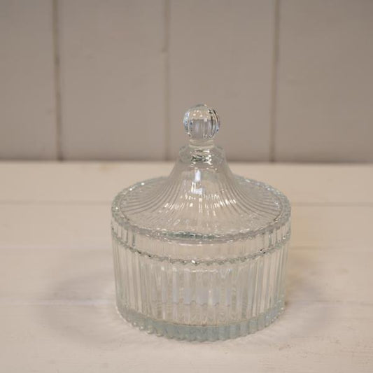 Clear Glass Decorative Jar L10.5cm W10.5cm H12.5cm