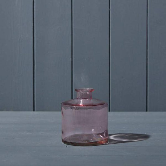 Lavender Squat Glass Bottle D9 x H10.3cm