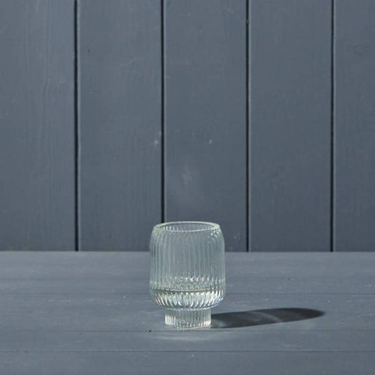 Clear Two-Way Candle Holder D6.5 x H8.3cm