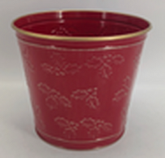 15cm Christmas Holly Pot