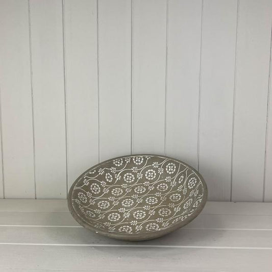 Large Patterned Concrete Plate e D30 x H6 cm