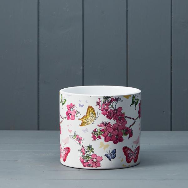 Floral Butterfly Pot TD13.8cm H12.5cm L13.8cm W13.8cm Weight-138g