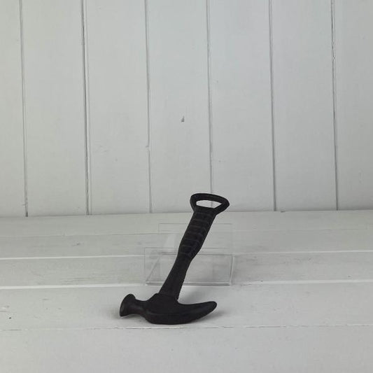 Cast Iron Hand Held Bottle Opener with Hammer Decoration