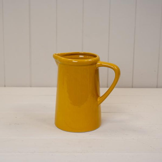 Large Burnt Yellow Ceramic Jug  TD10.5cm H18cm B14.5cm