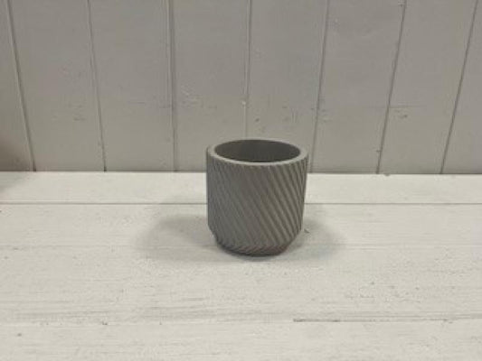 8cm Cylinder Diagonal Grid Pot