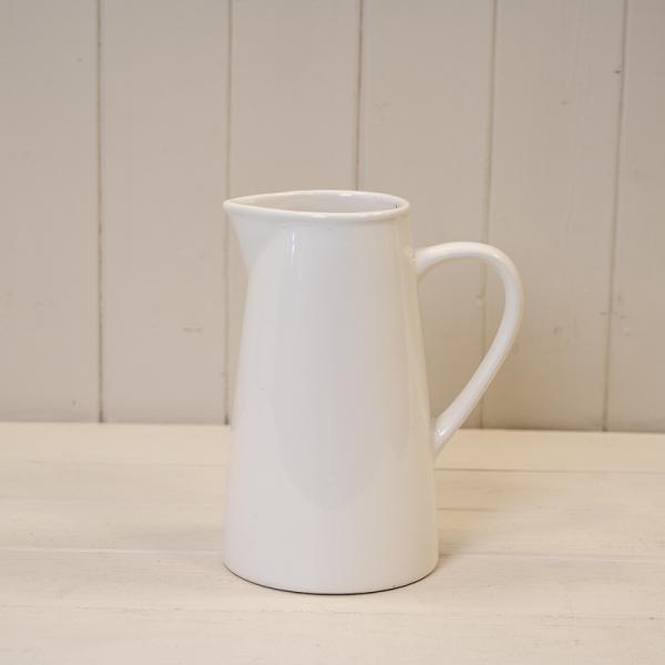 White Jug H20cm x TD13.5cm x L18.5cm