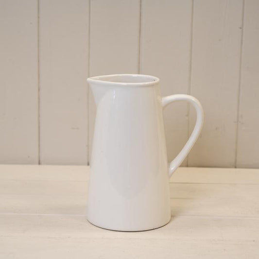 White Jug H20cm x TD13.5cm x L18.5cm