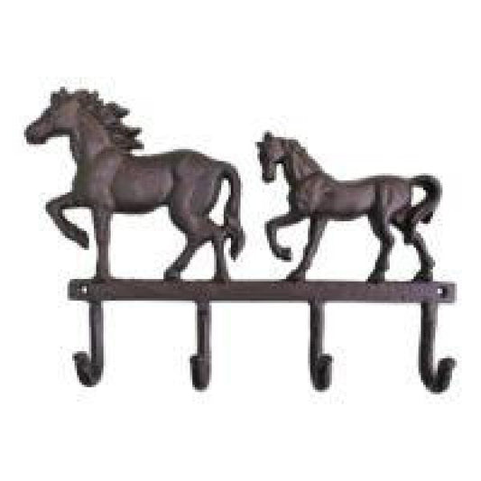 Two Horse Cast Iron Wall Hook