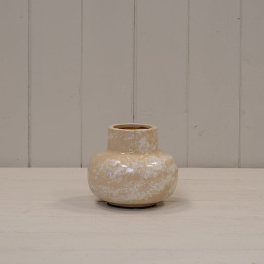 Marbled Ceramic Vase H11cm D13cm
