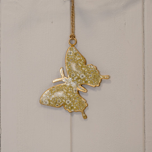 Light Green Hanging Butterfly 8cm