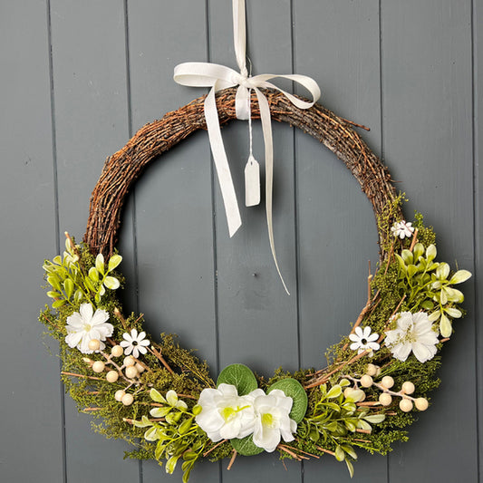Leaf And Flower Wreath 37x35x7cm