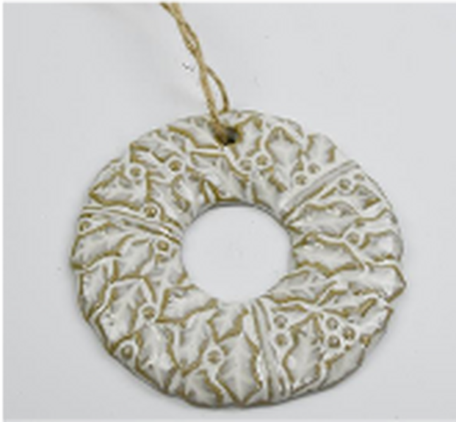 Ceramic Natural Hanging Wreath