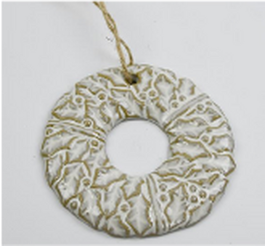 Ceramic Natural Hanging Wreath