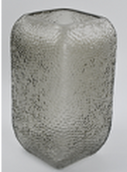 Smokey Brown Dimpled Square Vase