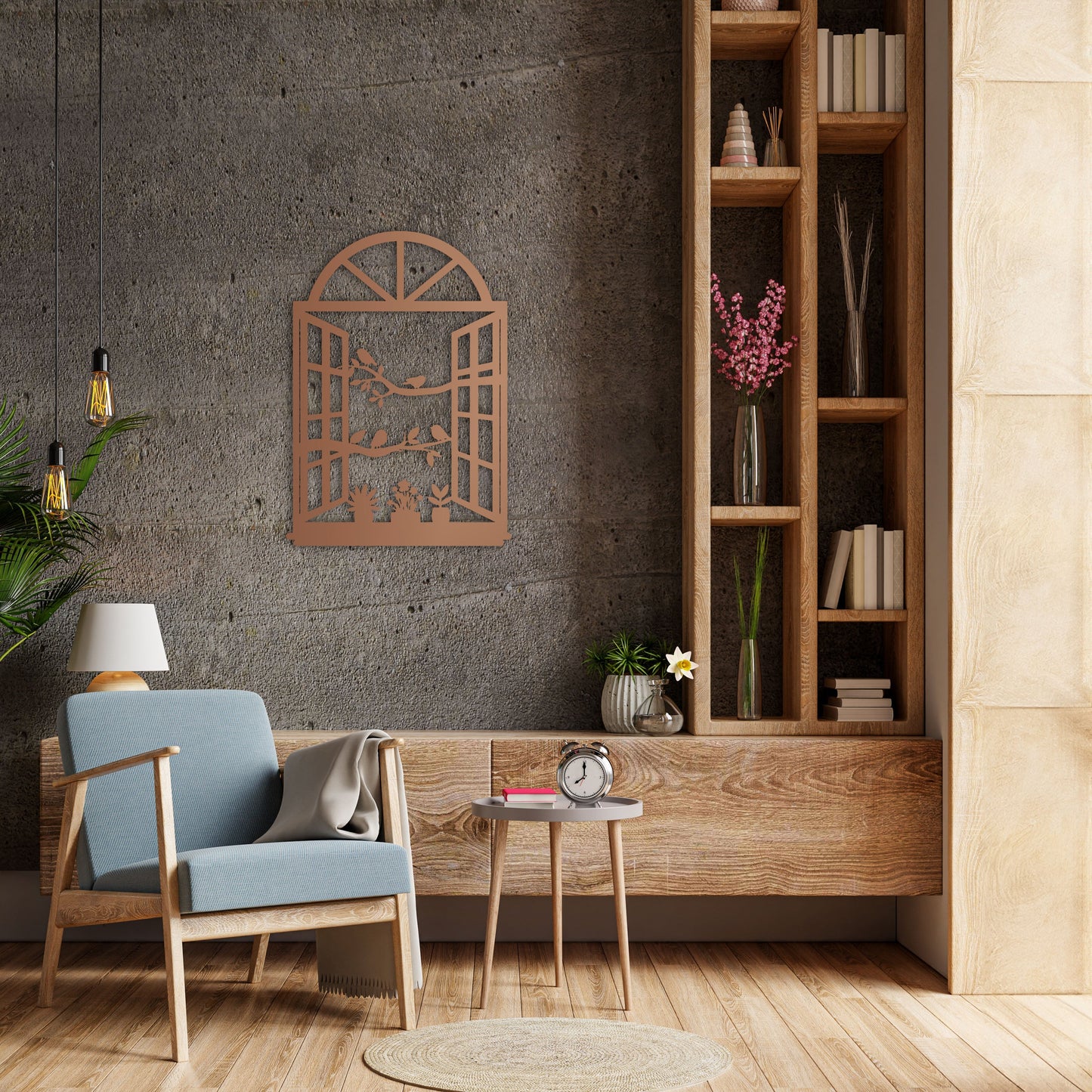 Birds on the Window Metal Wall Art | Decorative Bird Wall Sculpture