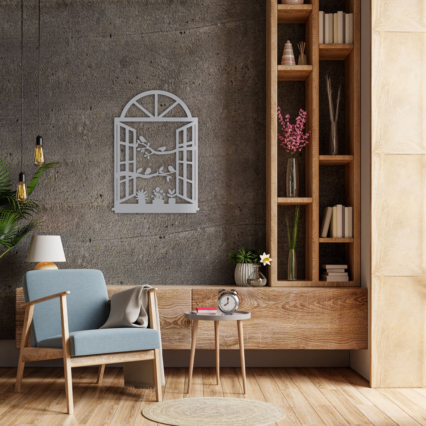 Birds on the Window Metal Wall Art | Decorative Bird Wall Sculpture