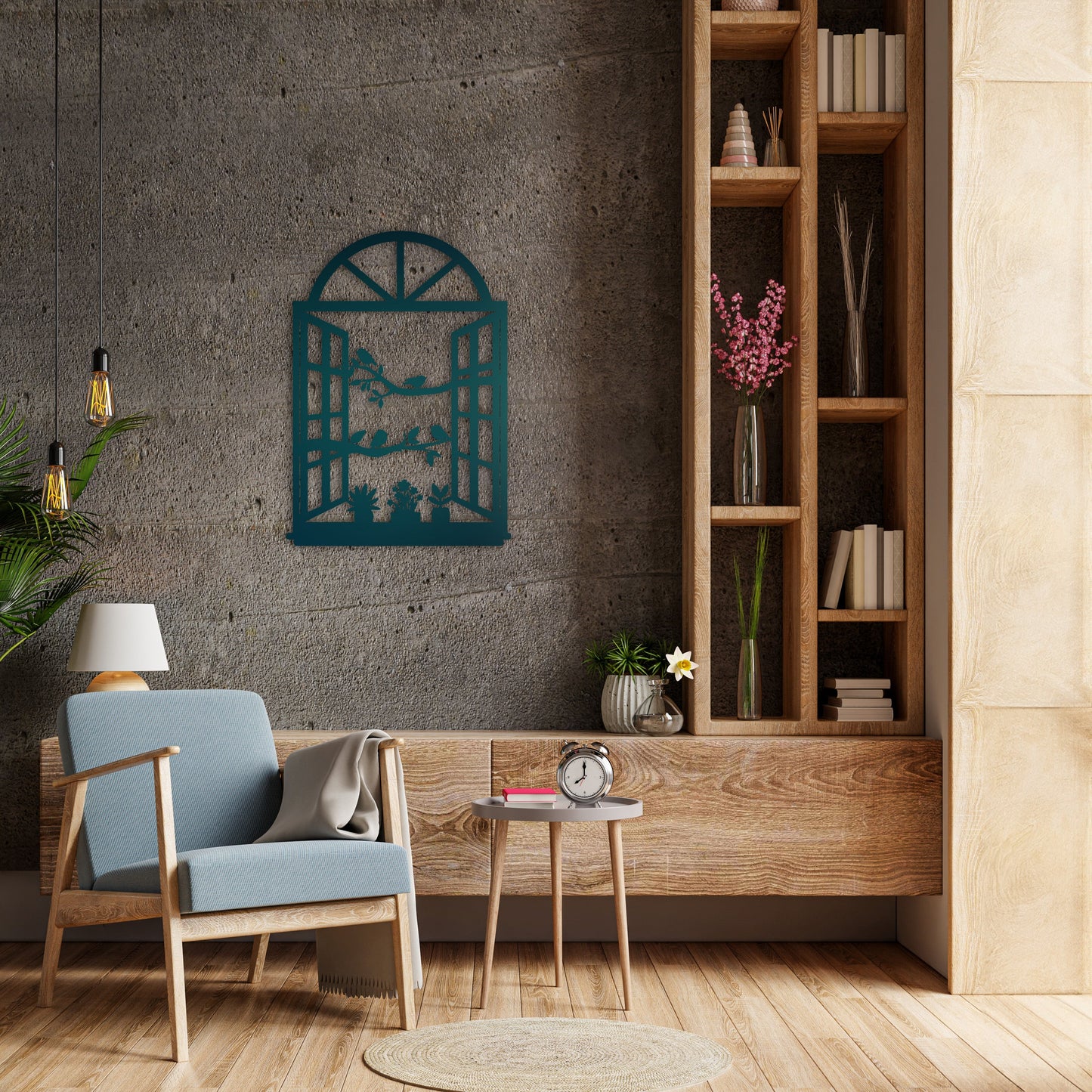 Birds on the Window Metal Wall Art | Decorative Bird Wall Sculpture