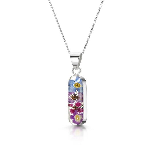 Purple Haze Vertical Bar Pendant Necklace