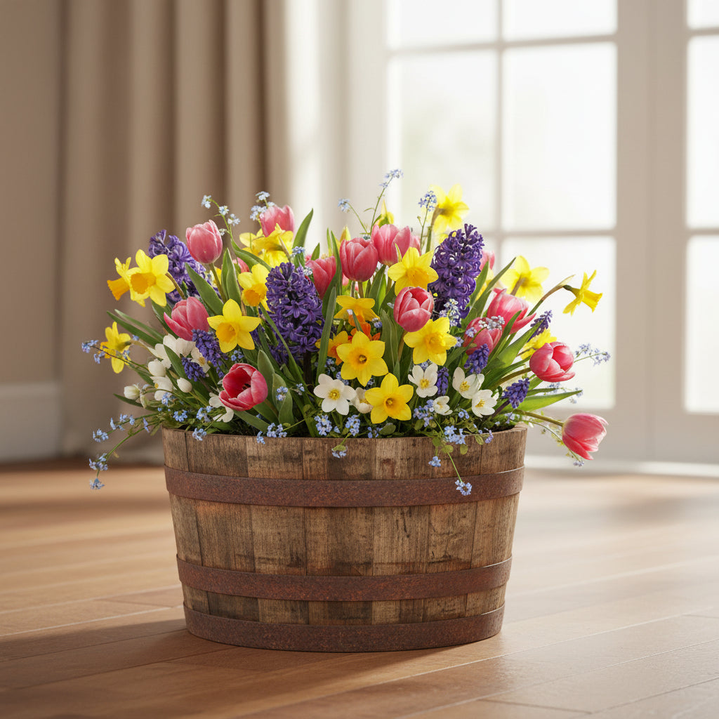 Watertight Half Whisky Barrel Pond – Oak Garden Water Feature Planter