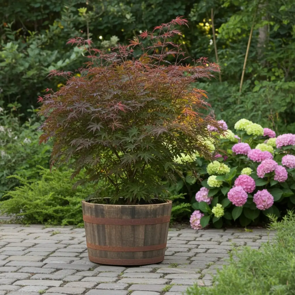Whisky Barrel Flower Pot Planter With Drainage Hole Whiskey Half Barrels Garden Patio