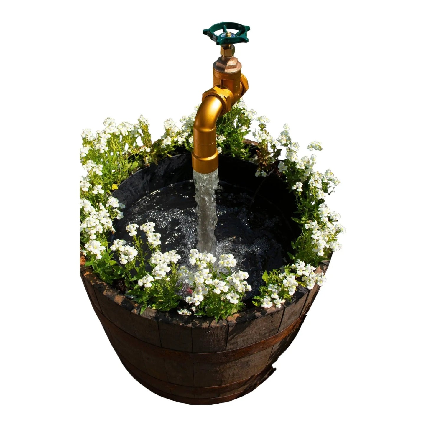 Watertight Half Whisky Barrel Pond – Oak Garden Water Feature Planter